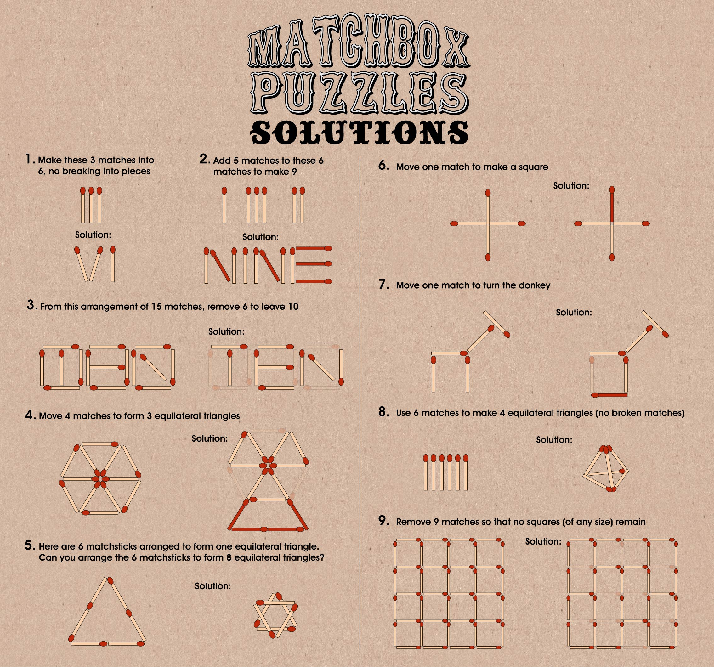 Marvellous Matchstick Puzzles Matchbox Puzzle by Professor Puzzle 