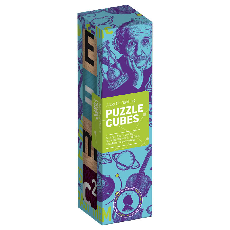 Kids Wooden Puzzle, 3D Stacked Albert Einstein